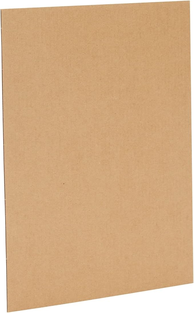 Juvale Corrugated Cardboard Sheets - 8 x 10.2 in, 2mm Thick E-Flute, Brown, 25 Pack - Flat Cardboard Sheets for Crafts & Mailing Inserts - Poster Board Backing & DIY Projects - Image 8