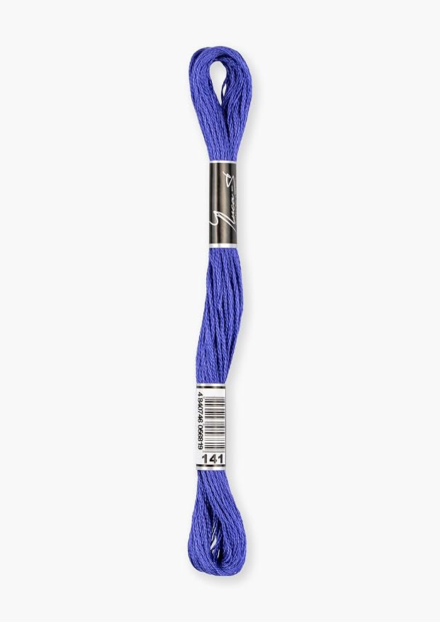 12 Pack of Premium Embroidery Thread Luca-S, 100% Giza Cotton, Oeko TEX Certified Stranded Cotton - 141 / DMC 792 / Anchor 177 - Image 2