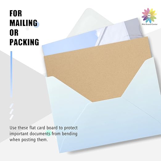 Mat Board Center, 50 Corrugated Cardboard Sheets 8.5x11 Inches Flat Card Board Inserts for Packing, Shipping, Mailing, DIY Crafts - Image 5