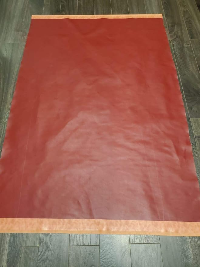 NAT Leathers | Burgundy Soft Faux Vegan Leather PU (Peta Approved Vegan) | 3 Yards (108 inch Length x 54 inch Wide) Cut by the Yard | Synthetic Pleather 0.9mm Smooth Nappa Upholstery | 108"x54" - Image 3