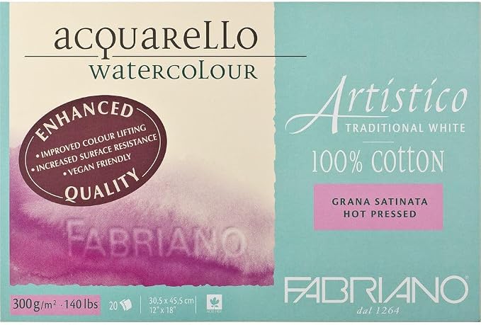 Fabriano Artistico Watercolor Block, 12" x 16", Traditional White - Image 2