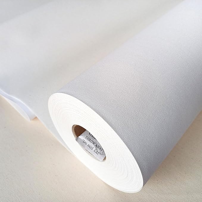 Poly-Cotton Matte Art Canvas Roll for Painting with Superior Stretching Resistance and Unmatched Flatness for Drawing, Oil, Acrylic, or Water-Based Painting - Perfect for Home Crafts (60" x 100ft) - Image 3