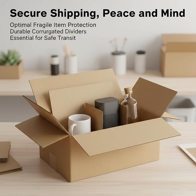 100 Pack 12x12 Corrugated Cardboard Sheets, Flat Cardboard Inserts for Shipping, Mailing, Packing, DIY Crafts - Image 3