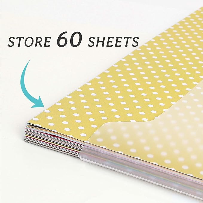 Caydo 36PCS Scrapbook Paper Storage Organizer for 12 x 12 Paper | Paper Storage with 100PCS Sticky Index Tabs Holds Scrapbooking, Cardstock, Vinyl Paper - Image 3