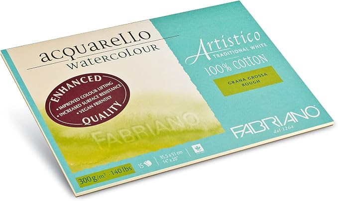 Fabriano Artistico Watercolor Block, 14" x 20", Traditional White by Unknown