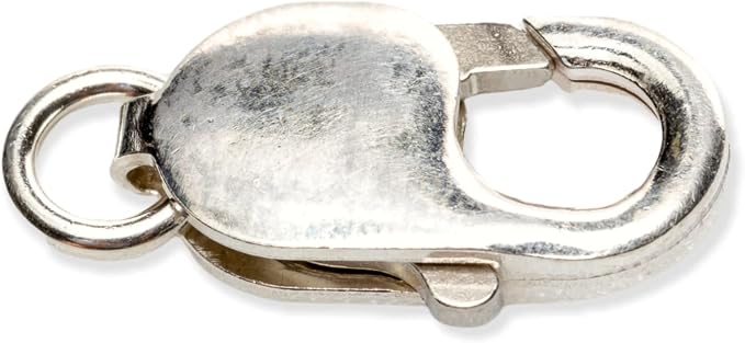925 Sterling Silver Lobster Claw Clasp with Open Ring 22.9mm by CRAFT WIRE | 1pc 925 Sterling Silver Lobster Claw Clasp with Open Ring, Connector for DIY Jewelry Making, Jewelry Findings, Made in Italy - Image 3