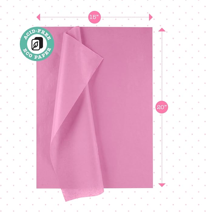 Tissue Paper for Gift Bags - 100 Sheets 14x20in Wrapping Paper, Pink | Premium Gift Wrap Tissue Paper for DIY Crafts - Birthday Party, Wedding, Holidays, Flower Decorations & Custom Art Projects - Image 5