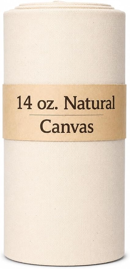 Sedona Designz 60" Wide Cotton Duck Canvas Fabric – Heavyweight 14 oz Durable 100% Cotton for Upholstery, Crafts & Sewing Projects (Natural, 20 Yards) by SedonaDesignz
