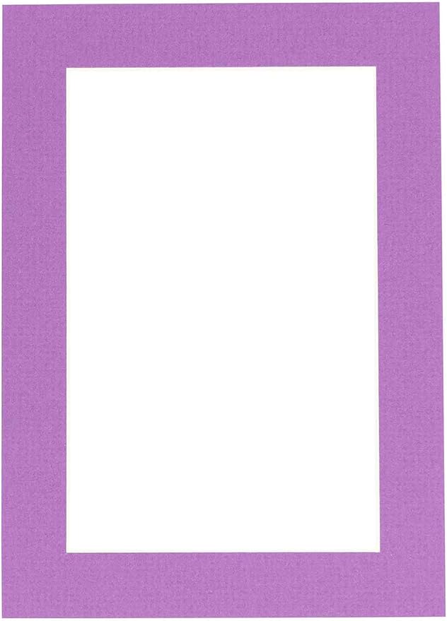 5x7 Mat for 8x10 Frame - Precut Mat Board Acid-Free Show Kit with Backing Board, and Clear Bags Dark Purple 5x7 Photo Matte Made to Fit a 8x10 Picture Frame Matboard for Framing, Pack of 1 Mat by PosterPalooza