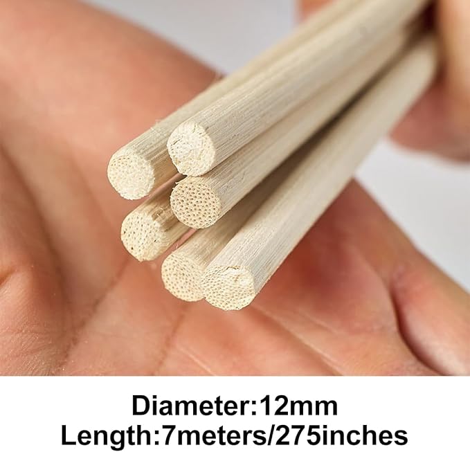 Natural Reed Spline, 500g 12mm Round Reed Coil DIY Cane Webbing Material for Basket Weaving Furniture Wicker Chair Table Repair - Image 2