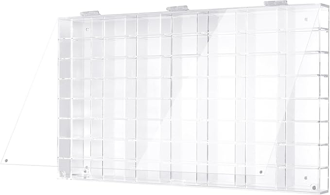 Clear Display Case Wall Cabinet for Hot Small Toy Wheels 1/64 Scale Matchbox Toy Cars Collection Storage Display (56 Slots, 24" X 14") - Image 3