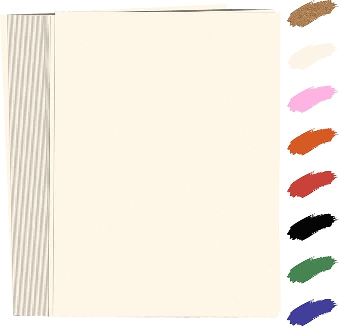Cream Cardstock Paper 8.5 x 11 in, 100 Sheets, 180 GSM 65 lb | Thick cover stock for card making, printing, drawing, scrapbooking, cutting, crafts, and classroom projects. - Image 8