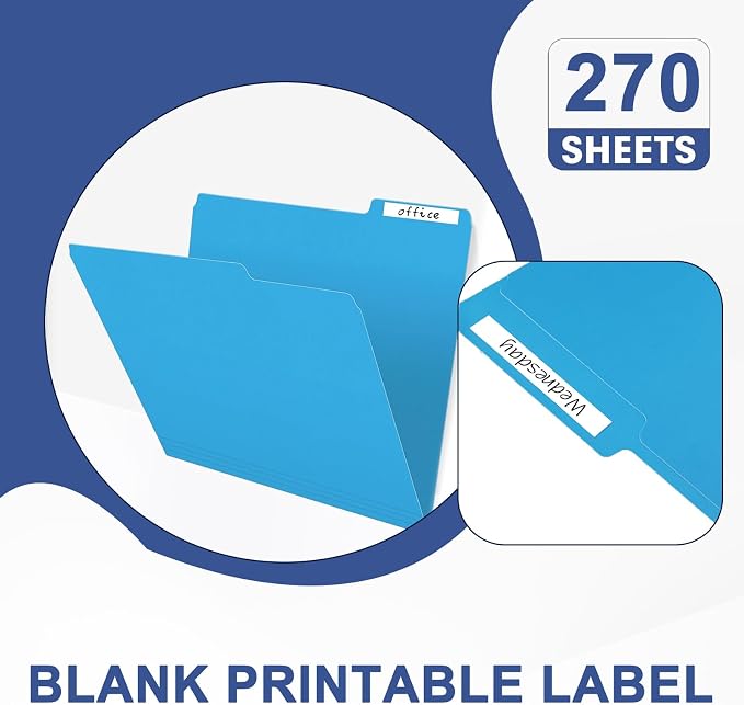 File Folder, PANDRI 270 Pack Colored File Folder, 1/3 Cut Tabs, Letter Size, Assorted 6 Colors Filing Folder for Office School Business - Image 4