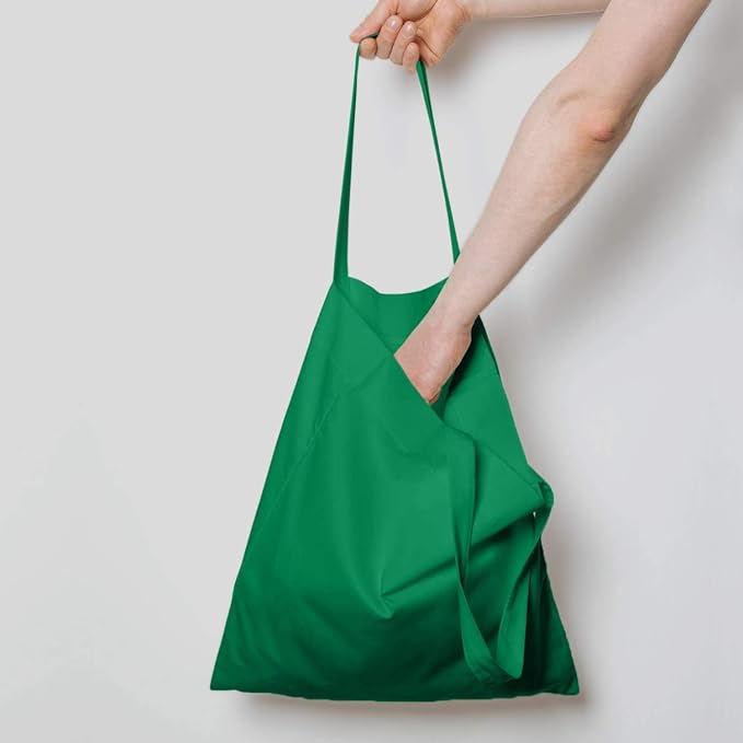 NPBAG 5 Pack 15'' X 16'' Green Cotton Tote Bags, Lightweight Blank Bulk Cloth bags with 1pc of PTFE Teflon Sheet - Image 2