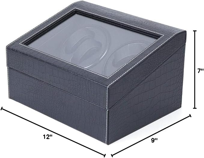 Watch Box, Luxury Auto Rotation Watch Winder Box, 4+6 Watch Storage Display Case Box Holder for Men, Best Gift for Thanksgiving Day Christmas, Black - Image 8