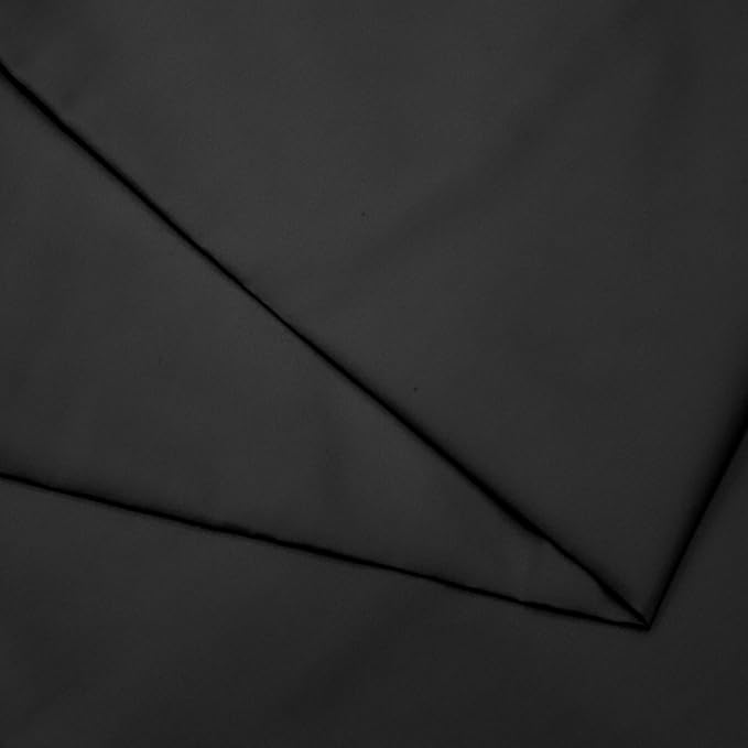 3 Yards Black Cotton Fabric by The Yard in Solid Color - 59” Wide High-Density Natural Cotton Material Apparel Cloth for Quilting, Sewing, Crafts, Binding, Backing & Lining - Image 5