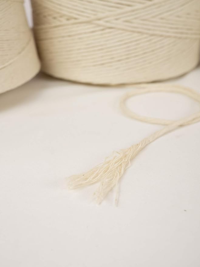 Bulk Macrame Cord | 100% Natural, Unbleached Cotton | Single Twist | Soft | Made in USA (2 mm x 10 lb Cone) - Image 3