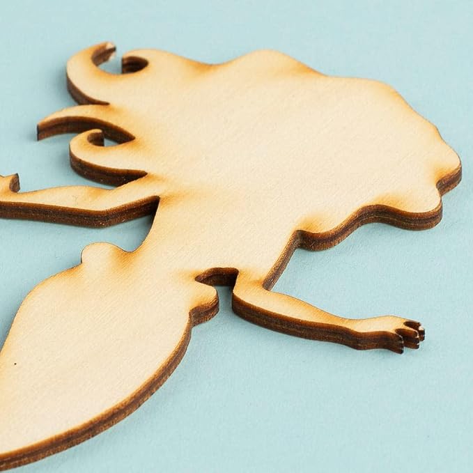 24‑Piece Unfinished Wood Mermaid Cutouts – Blank Wooden Mermaid Shapes for Painting, DIY Crafts, Beach Projects, and Creative Decorations (4-3/4" x 4") - Image 3
