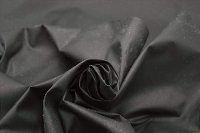Walker and Hawkes Wax 100% Cotton Canvas Fabric Antique Finish Waxed Oilskin Cloth, Black - 0.5m (50 x 150cm) by WalkerandHawkes