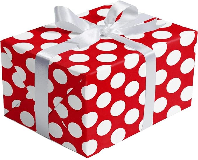 Jillson Roberts Bulk Gift Wrapping Paper, Two-Sided Red Dot & Stripe, Full Ream 833' x 24" - Image 3