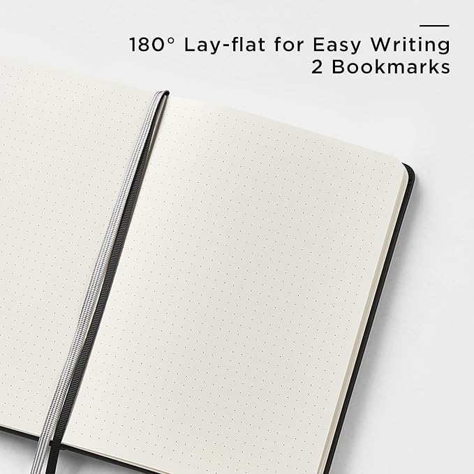 &And Per Se 10-Pack Dotted Notebooks, A5 Hardcover Dotted Journal Set, 160 Pages, 100gsm Paper, Office Supply Bulk Order, Corporate Workshop Materials – 3 Sticker Sheets Each (Black) - Image 3