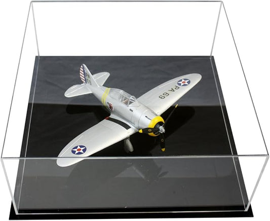 Better Display Cases Clear Acrylic Model Plane 15" x 15" x 6" Display Case with Black Base (A030A)