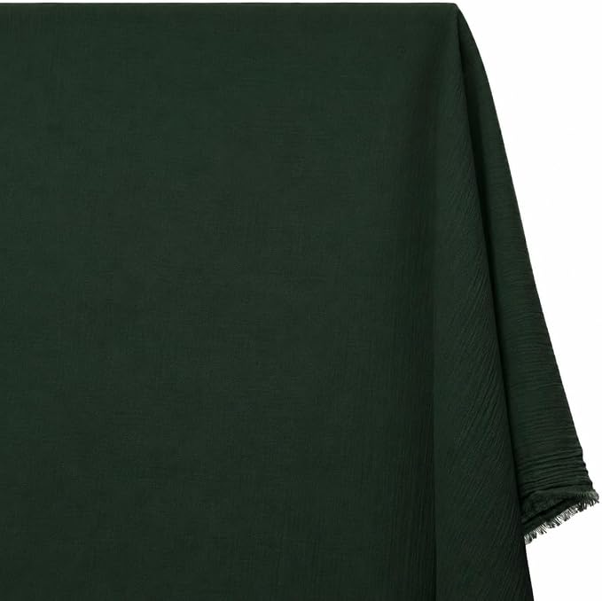 AK TRADING CO. 50" Wide 100% Cotton Island Breeze Gauze Fabric by The Yard – Lightweight, Breathable Material for Apparel, Crafts, Home Décor, Photoshoots, & DIY Projects (Hunter Green, 10 Yards) - Image 2