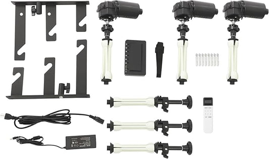 Photography Backdrop Roller System, 3 Roller Motorized Electric Background Support with Controller, Photo Background Shaft Lifting Ceiling Holder for Home Studio Live Shooting (3 Roller)