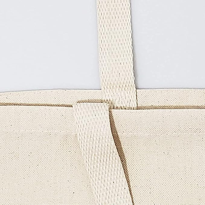 TBF 12-Pack Large Economical Recycled Canvas Tote Bag, Sturdy Reusable Grocery Shopping Cloth Beach Bags, Great for DIY, Advertising, Promotion, Gift, Giveaways - Image 4
