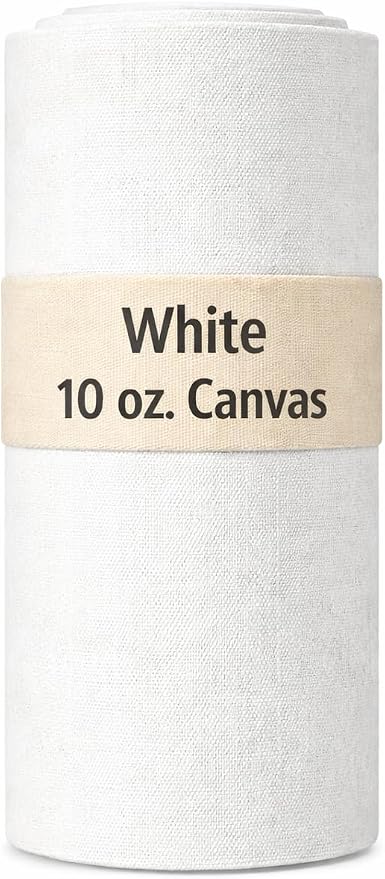 Sedona Designz 60" Wide Cotton Duck Canvas Fabric - Heavy Weight 10oz Durable 100% Cotton (White, 1 Yard) by SedonaDesignz