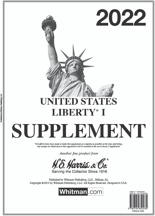 H.E. Harris & Co. United States Postage Stamp Album Liberty I Supplement for 2022 by Unknown