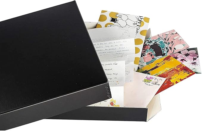 Lineco Museum Archival Storage Box, Drop Front, 9.75x12.75x1.5 in, Black | Acid-Free with Metal Edge, Preserves Picture Longevity, Organize Photos, Newspapers, Prints, Documents, Crafts, DIY - Image 5