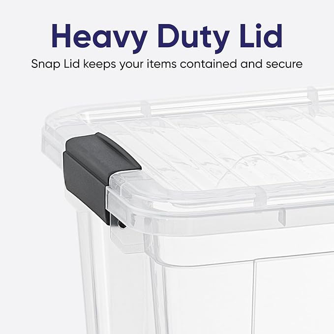 Superio Mini Storage Container Organizing Bin with Removable Tray Deep Plastic Tools, Sewing, Crafts Box, 2.5 Qt, 6 Pack - Image 5