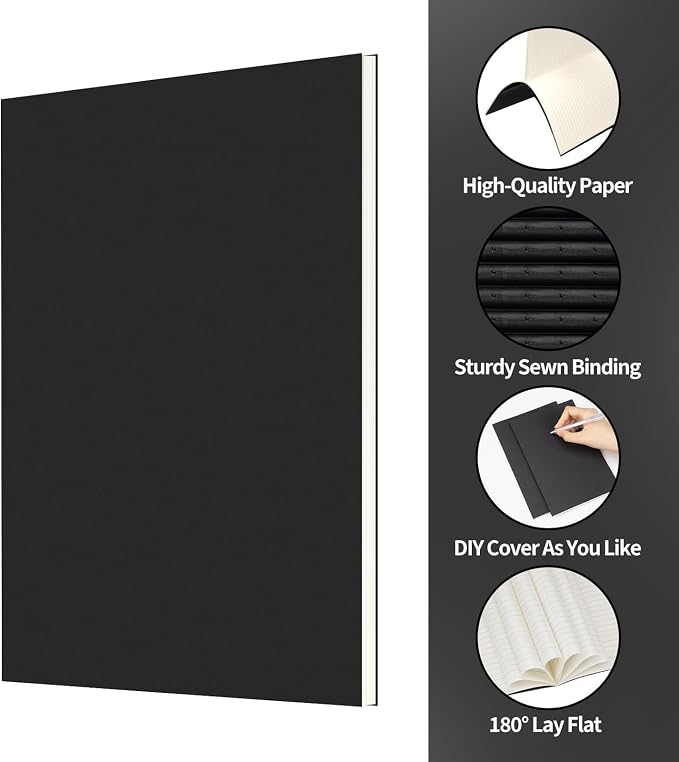 100 Pack A5 Black Cover College Ruled Notebooks Bulk, Journaling Notebooks | A5 Lined College Ruled Notebook, 8.3x5.5 Inches 60 Pages Travel Journal Notebooks Set for Work, School, Writing - Image 3