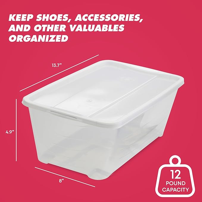 Life Story 20 Pack Plastic Storage Boxes, Stackable Organizer Tote Containers, 6 Liter - Image 3