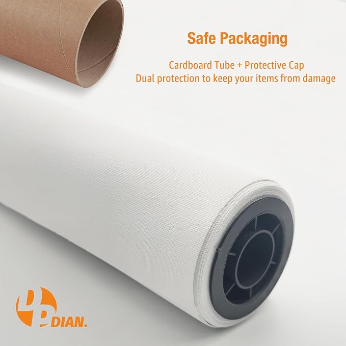 48 Inch x 20 Feet Primed Cotton Canvas Rolls for Painting - Ready to Stretch Canvas Material for Acrylic, Oil, Watercolor, Tempera, Gouache Paint - Image 5