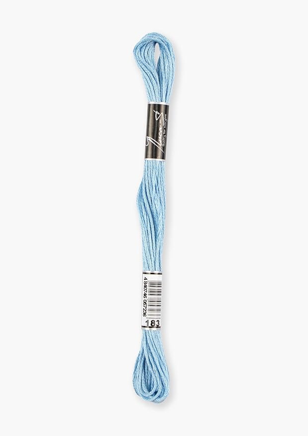 12 Pack of Premium Embroidery Thread Luca-S, 100% Giza Cotton, Oeko TEX Certified Stranded Cotton - 183 / DMC 827 / Anchor 159 - Image 2