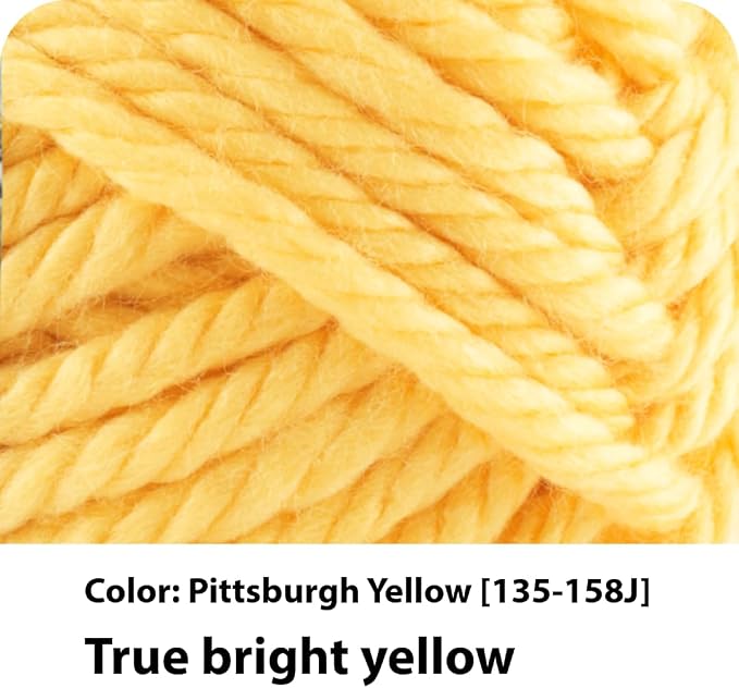 Lion Brand Yarn Hometown Yarn, Super-Bulky Yarn for Knitting, Crocheting, and Crafting, 3 Pack, Pittsburgh Yellow | Super Bulky Acrylic Fiber for Warm Crochet Blankets, Knit Winter Hats, Chunky Cardigans, Soft Scarves, Weaving - Image 2