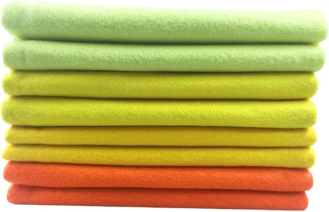 4pcs Thick 1.4mm Soft Felt Fabric Sheet Assorted Color Felt Pack DIY Craft Sewing Squares Nonwoven Patchwork (92x90cm Yellow) - Image 2