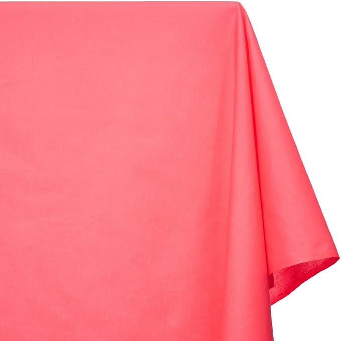 Cotton Broadcloth Fabric Lightweight Soft Solid Woven Polyester Blend By The Yard & Wholesale - Neon Fuchsia (10 Yards) - Image 2