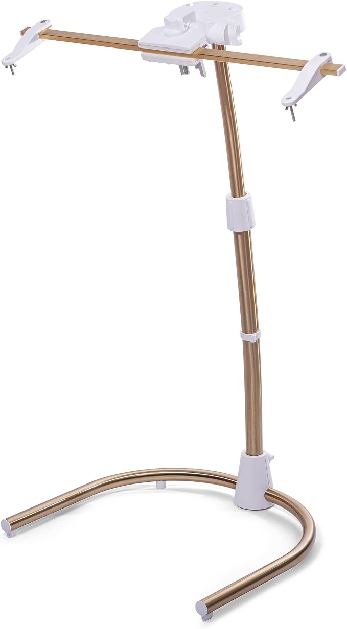 Daylight Company Stitchsmart Stand, Adjustable Embroidery Hoop Stand, Rotated Cross Stitch Stand, Hoop Holder, Hands Free Needlework Stand for Art Craft Sewing Projects,White by DaylightCompany-USA