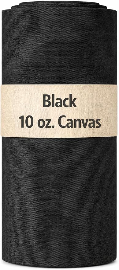 Sedona Designz 60" Wide Cotton Duck Canvas Fabric - Heavy Weight 10oz Durable 100% Cotton (Black, 100 Yards) by SedonaDesignz