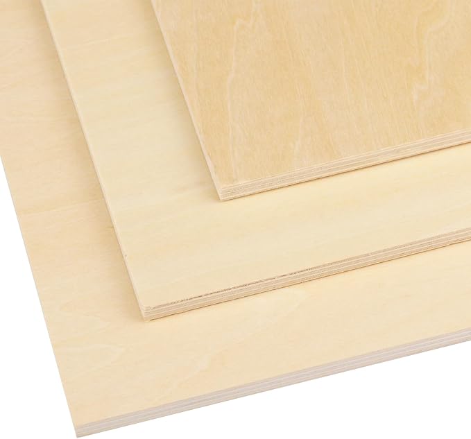 20 PCS 8 Inch Square Basswood Board, Thickness 6 mm, Basswood Sheets, balsa Wood Sheet,Plywood Sheets for Laser, CNC Cutting, Wood Burning, Drawing Painting, Wood Engraving,by GNIEMCKIN - Image 3