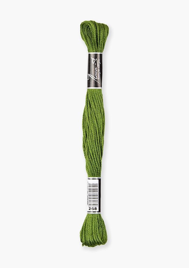 12 Pack of Premium Embroidery Thread Luca-S, 100% Giza Cotton, Oeko TEX Certified Stranded Cotton - 268 / DMC 937 / Anchor 268 - Image 2