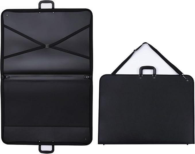 Professional Art Portfolio Case - 24 x 36 Inches - Light Weight & Durable - Shoulder Strap & Handle Options - Three Inside Pockets - Water Resistant - Documents Posters Monitors - Image 9