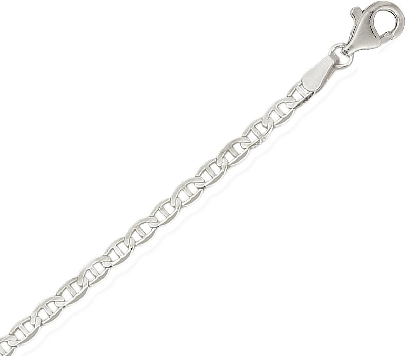 Ritastephens Italian Sterling Silver Mariner Link Chain Anklet, Bracelet, or Necklace (1.8mm, 2.7mm) - Image 2
