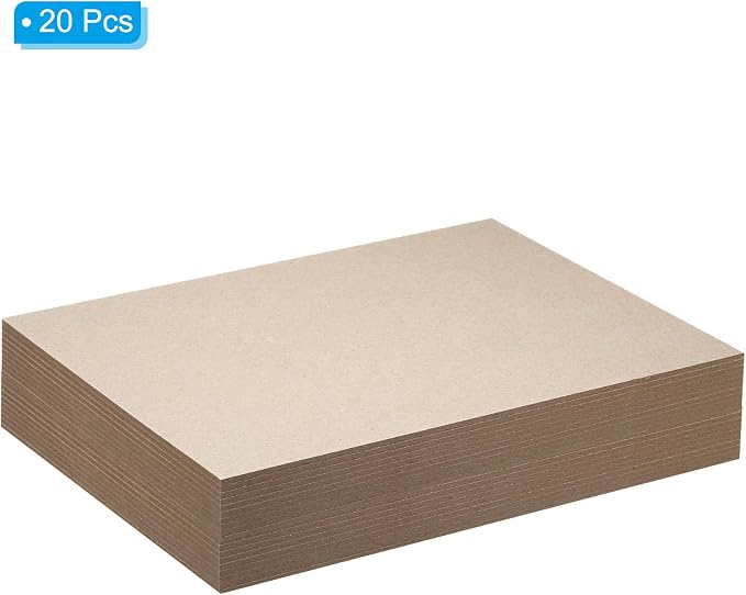 PATIKIL 12x8x0.12" Chipboard Sheets, 20Pcs 120PT Thick Book Board Binders Board Sturdy Bookbinding Supplies for Book Binding Cover, Gray - Image 3