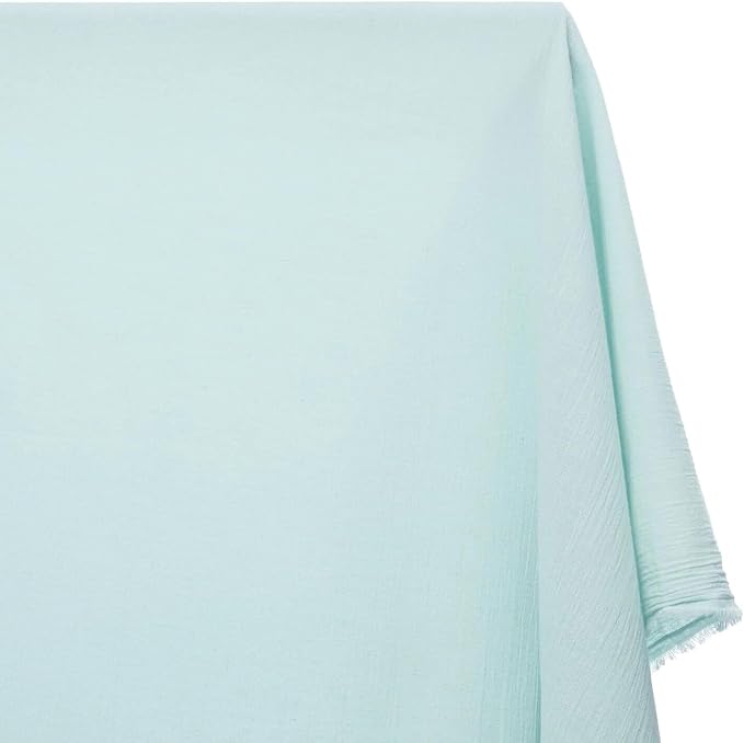AK TRADING CO. 50" Wide 100% Cotton Island Breeze Gauze Fabric by The Yard – Lightweight, Breathable Material for Apparel, Crafts, Home Décor, Photoshoots, & DIY Projects (Baby Blue, 10 Yards) - Image 2