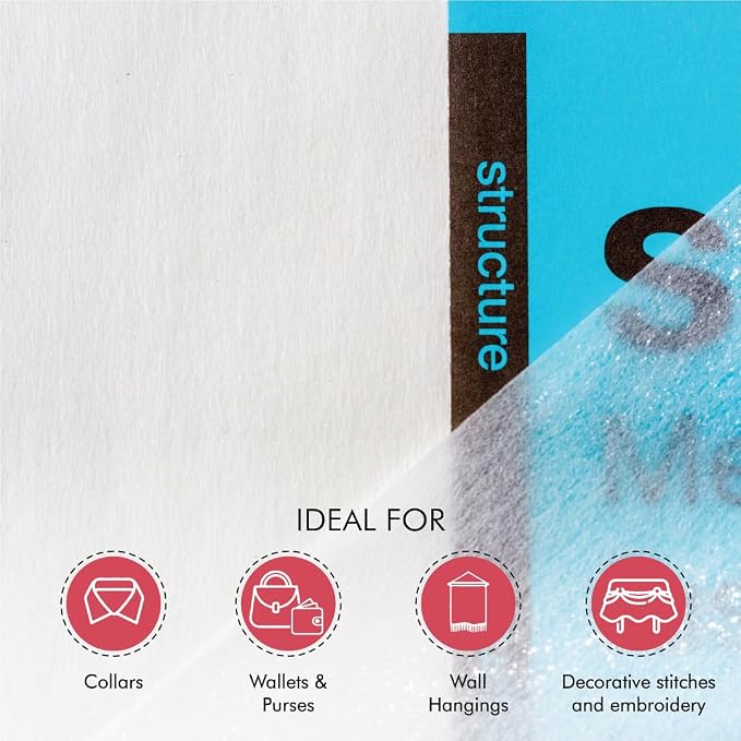 Fairfield Structure, Medium Weight Fusible Interfacing, One-Sided Fusible Interfacing for Sewing, Ideal for Bags, Purses, and More, Sewing Supplies, Craft Supplies & Materials, 20" by 20 yd Roll - Image 4