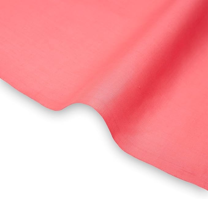 Cotton Broadcloth Fabric Lightweight Soft Solid Woven Polyester Blend By The Yard & Wholesale - Neon Fuchsia (10 Yards) - Image 3